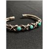 Image 2 : Vintage Sterlng Turqouise Cuff Bangle Heavy