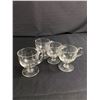Image 1 : 4 Victorian 1880-1890 English Glass Custard Cups