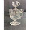 Image 2 : 4 Victorian 1880-1890 English Glass Custard Cups