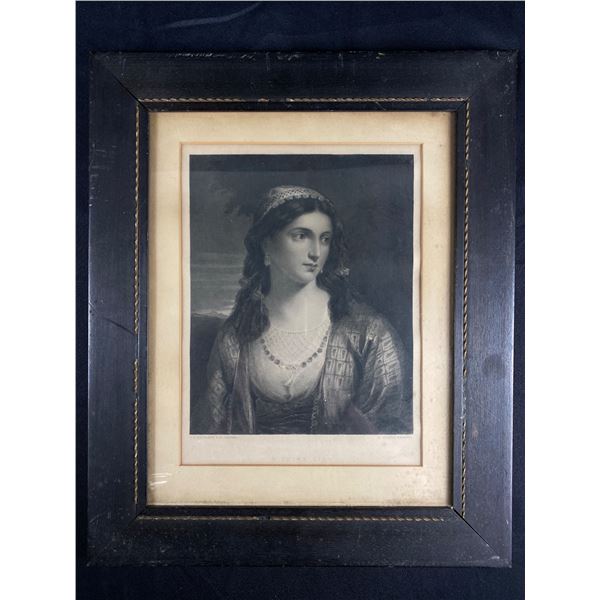 Eastlake Royal Academy Artist Engraving "A Greek Girl"
