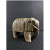 Image 1 : Very Heavy Cast Carved Elephant. Approx. 12" L x 8" H