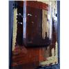 Image 2 : Glass Art w/ Amber & Gold Coloured Accents On Metal Stand. Approx.17" H