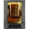 Image 3 : Glass Art w/ Amber & Gold Coloured Accents On Metal Stand. Approx.17" H