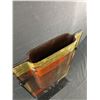 Image 4 : Glass Art w/ Amber & Gold Coloured Accents On Metal Stand. Approx.17" H