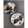 Image 2 : Vintage Wines Of The World Shadow Box, Approx. 12" x 9" x 2" & 2 Collector Plates From The Winter Ra
