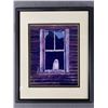 Image 1 : Framed Wanda & Bill Keay Photograph "Baby Great Horned Owl In Abandon Farm House" Signed On Back