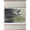 Image 2 : Framed Ltd Ed. 479/950 Robert Bateman "Moose At Water's Edge". Approx. 18" x 16"