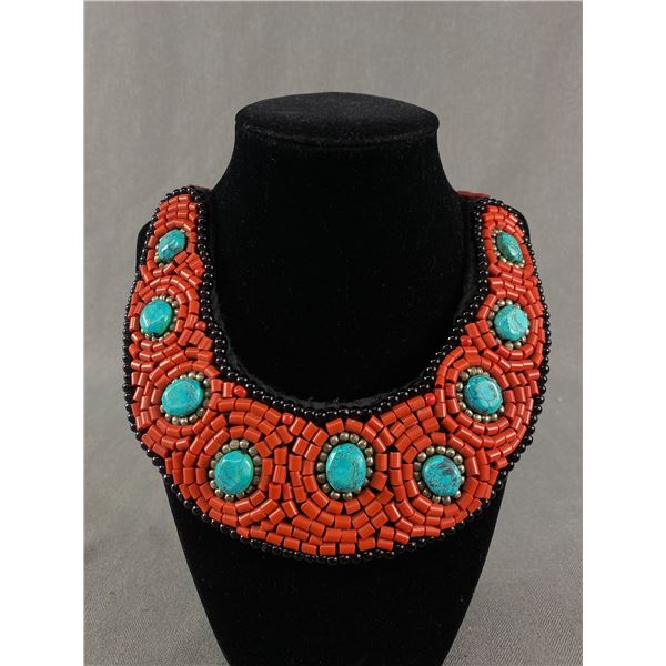 Turqouise Coral Collar Necklace
