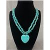 Image 1 : Gemstone Heart Becklace