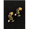 Image 1 : Gold Marked Earrings w/ Genuine Gold Nugget