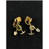 Image 3 : Gold Marked Earrings w/ Genuine Gold Nugget