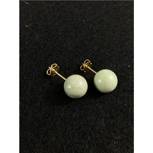 Genuine Jade Stud Earrings