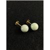 Image 1 : Genuine Jade Stud Earrings
