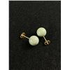 Image 2 : Genuine Jade Stud Earrings