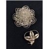 Image 1 : Silver Filigree Brooches