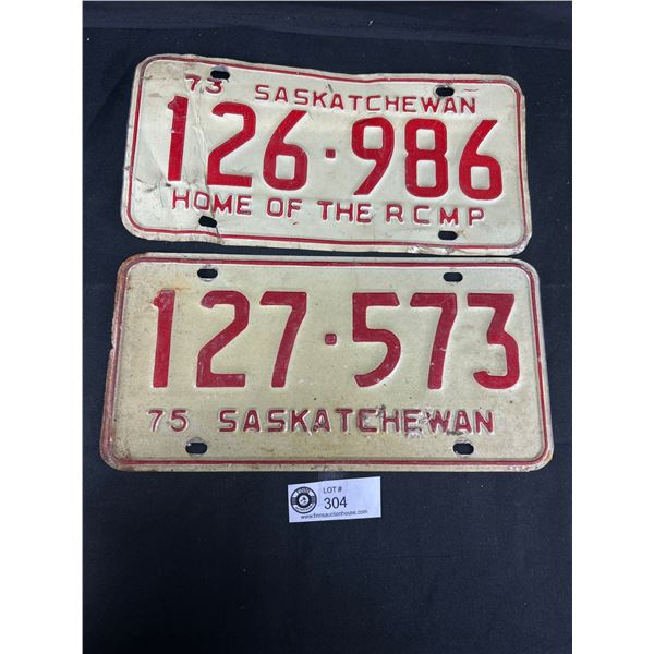 1973 & 75 Saskatchewan License Plates
