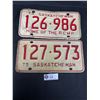 Image 1 : 1973 & 75 Saskatchewan License Plates