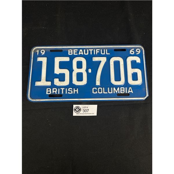 1969 BC License Plate