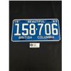 Image 1 : 1969 BC License Plate