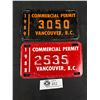 Image 1 : 1988 & 1989Vancouver BC Commercial License Plate