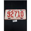 Image 1 : 1967 BC License Plate