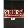 Image 1 : 1962 BC License Plate