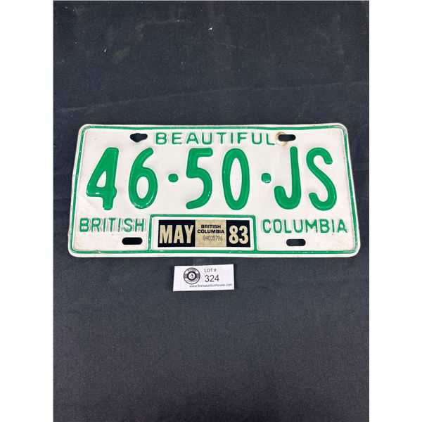 1983 BC License Plate