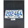 Image 1 : 1968 BC License Plate