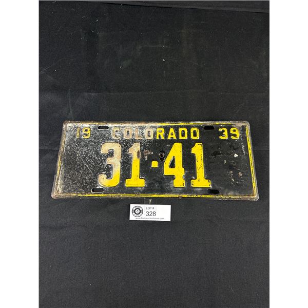 1939 Colorado License Plate