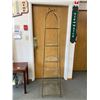 Image 1 : Metal Framed Glass 5 Shelving Display Unit. NO SHIPPING. Approx. 74"H