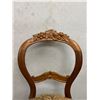 Image 2 : Vintage Wood Carved Upholstered Balloon Chair. NO SHIPPING