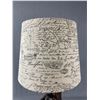 Image 2 : Vintage Wood Burl Base Lamp w/ Shade. Approx. 24"H