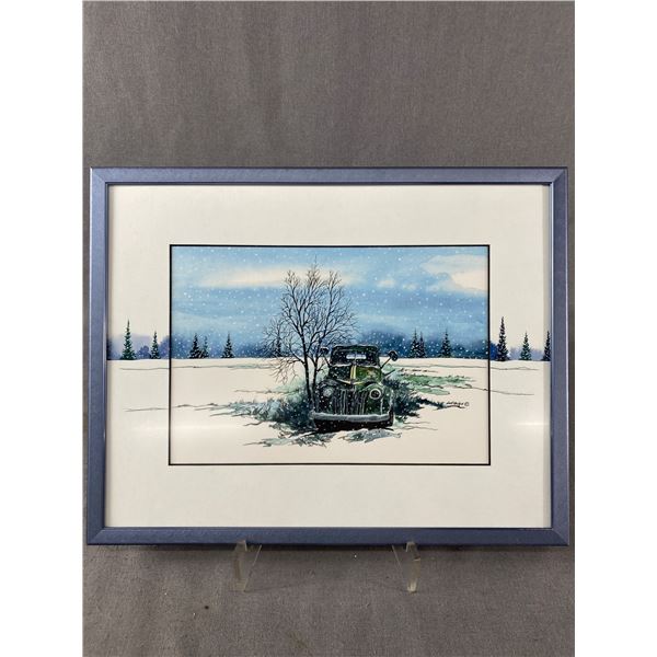 Framed Print By B.C. Artist David Van Dyck. Approx. 14" x 11"