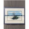 Image 1 : Framed Print By B.C. Artist David Van Dyck. Approx. 14" x 11"