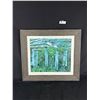 Image 1 : Framed Vintage Totem Poles Oil Painting On Board By T.White, Ninstints, Haida Gwaii. Approx. 22" x 2