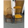 Image 1 : 2 Vintage Wood Spindel Back Chairs. NO SHIPPING