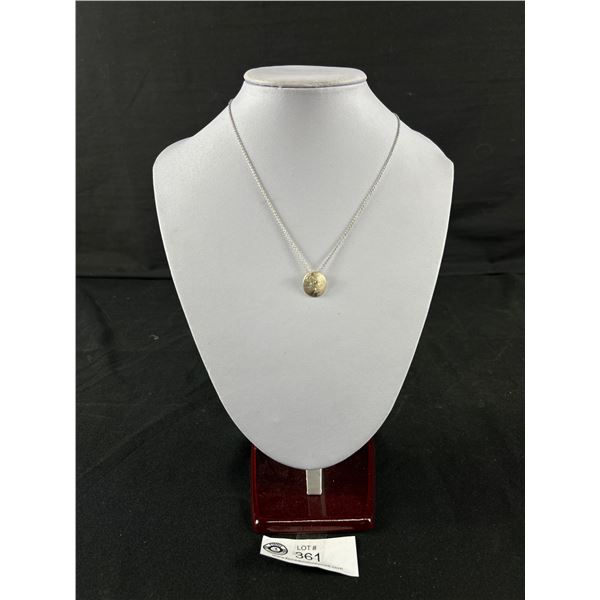 Sterling Silver Pendant w/ Chain Marked Rolf