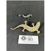 Image 1 : Vintage Rhinestone Salamander Brooch and Pendant