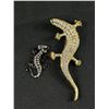 Image 2 : Vintage Rhinestone Salamander Brooch and Pendant
