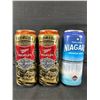 Image 2 : Nice Lot of Collectible Tins Including 2 Harley Davidson Miller Lite Cans( Full), 1 Niagara Falls Be