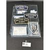 Image 1 : A Plastic Sheet with 4 Rare Defunct Vancouver Police Arm Patches