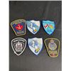 Image 2 : Lot of 6 Police & Blue Knights Arm Patches and a Plastic Budwiser Beer Advertising Clydesdale Horse 