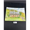 Image 1 : B.C. Artist Sylvia Sinclair Watercolour of a Cabin