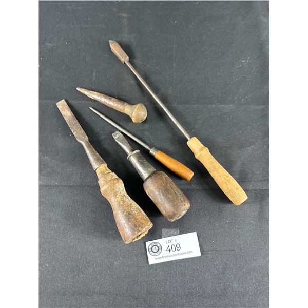 5 pc Vintage Hand Tool Lot