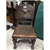 Image 1 : A Fabulous 19th Century Italian/Spanish Chair w/ Detailed Leather Work  (As Found)