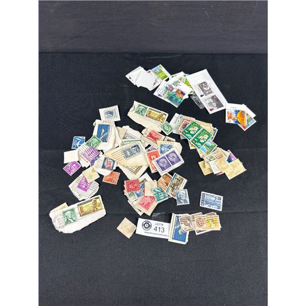 Small British Canadian and US Stamp Collection