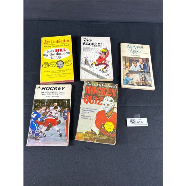 5 Vintage Pocket Books Some on Hockey