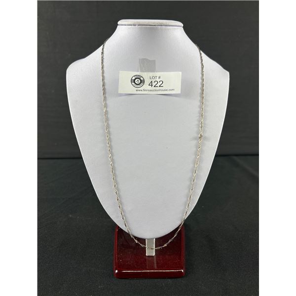 Unusual 26" Long Sterling Silver Neklace