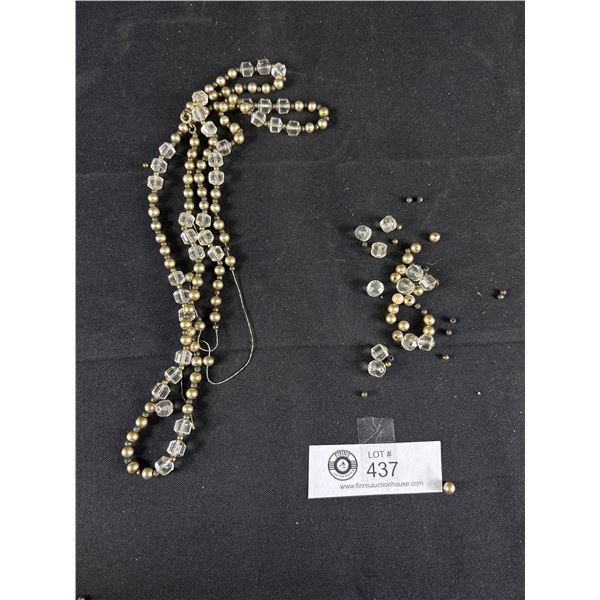 Antique Crystal + Faux Pearl Necklace