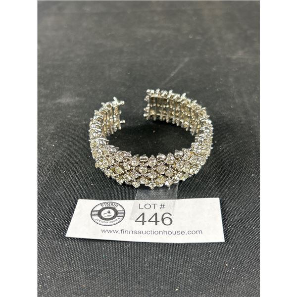 Large Rhinestone Cuff Bangle